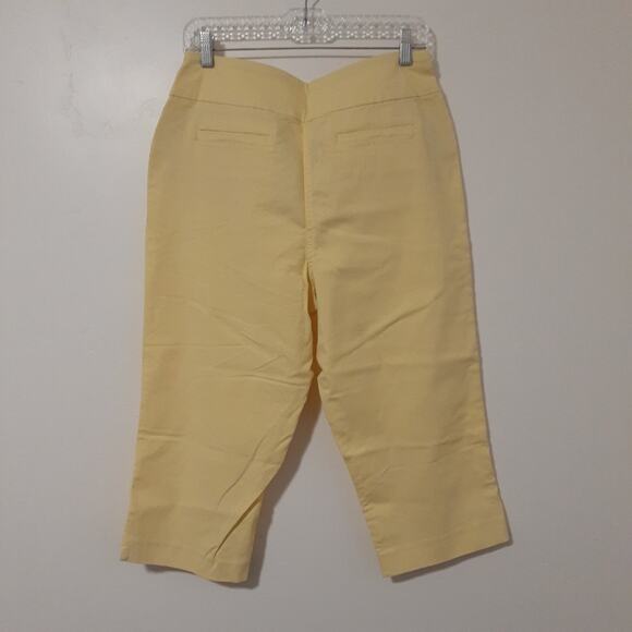 Westbound Women's Yellow Petite Pants 14P Rayon Nylon Spandex Stretch - Picture 3 of 5